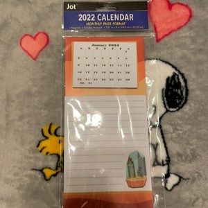 2022 Calendar magnet includes notepad with cactus bottom